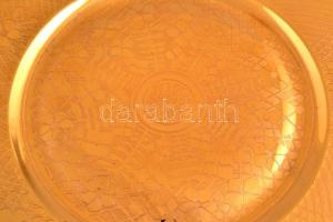 Khala (Koszorúsné által később megfestett) porcelán mokkás hiányos készlet ( 1db), süteményes készle...