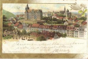 Teplice, Teplitz-Schönau; Art Nouveau litho Hugo Löbl (EK)