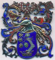 1965. 10f (2x) + 1964. 20f + 1966. 50f + 1972. 50f (9x) + zománcozott címer T:2,2-