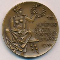 Kiss Nagy András (1930-1997) 1966. VIII. Atlétikai Európa Bajnokság Budapest Br emlékérem (53mm) T:2