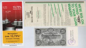 10db vegyes modern, főként magyar reklám bankjegy