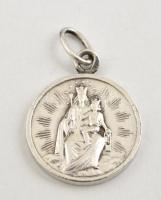 Ezüst(Ag) Mária-Krisztus-függő, jelzett, d: 1,7 cm, nettó: 3,1 g