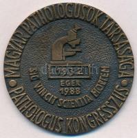 1988. Magyar Pathologusok Társasága - Pathologus Kongresszus Eger 1988 Br emlékérem tokban (62mm) T:2