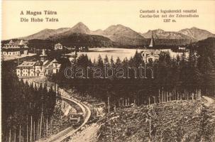 Tátra, Csorba-tó fogaskerekű vasúttal / lake with cogwheel railway