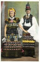 Mezőkövesdi fiatal házaspár / Hungarian folklore from Mezőkövesd, wedding couple