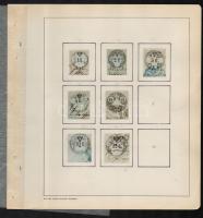 1859 magyar/osztrák okmánybélyeg hiányos sor