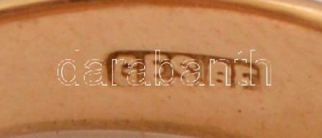 1914 Első világháborús arany (14 K)-vas gyűrű (2 db),  jelzett (GES.GE) rozsdás, méret:51 és 56, bru...