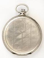 Art deco díszítésű supla ezüst fedeles Doxa zsebóra, koszos számlappal, másodperc mutatóval, Jól műk...
