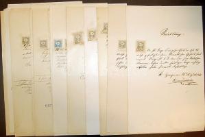 1880-1890-es évek 34db okmánybélyeges irat