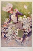 A Budapesti Ujságírók Egyesülete Almanachja. Bp., 1905, Korvin Testvérek - ny. Kiadói, festett dísze...