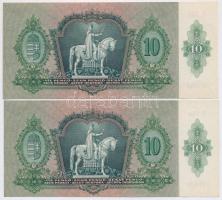 1936. 10p (2x) sorszámkövetők T:I