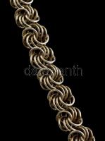 Ezüst(Ag) rózsaszemes nyaklánc, jelzett, h: 50 cm, nettó: 25,5 g