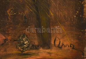 Drahos jelzéssel: Jósnő. Olaj, vászon (lyukas), 79×60 cm