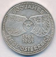 Ausztria 1963. 50Sch Ag Tirol 600 éve egyesült Ausztriával T:1-,2 Austria 1963. 50 Schilling Ag 600th Anniversary-Union with Tirol C:AU,XF  Krause KM#2894