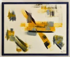 Lilien Varga (?-): Kompozíció II. Akril, papír, üvegezett keretben, 40×50 cm