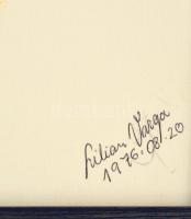 Lilien Varga (?-): Kompozíció II. Akril, papír, üvegezett keretben, 40×50 cm