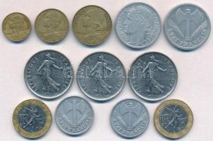 Franciaország 1942-1989. 5c-10Fr (15xklf) fémpénz, közte 3db Vichy-veret T:2
France 1942-1989. 5 Ce...