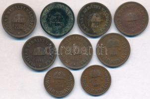 1896.1936. 1f-2f (9x), közte 1931. 2f Br T:2,2-