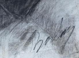 berény jelzéssel: Szundikáló asszony. Szén, papír, foltos, kis szakadásokkal, felcsavarva, 65×45 cm