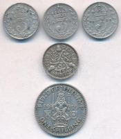 Nagy-Britannia 1916. 3p Ag + 1918. 3p Ag + 1920. 3p Ag + 1935. 3p Ag "V. György" + 1939. 1...