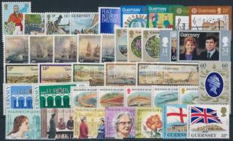 1984-1986 39 diff stamps, 1984-1986 39 db klf bélyeg, közte teljes sorok stecklapon