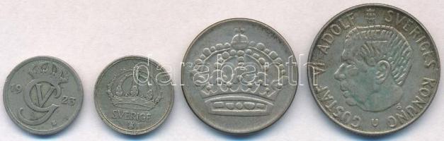 Svédország 1923W 10ö Ni-Br + 1949TS 10ö Ag + 1955TS 50ö Ag + 1967U 1K Ag T:2-,3
Sweden 1923W 10 Öre...