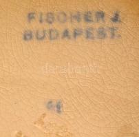 cca 1890 Fischer Ignácz Budapest, sárkányos  jardiniere, kézzel festett, aranyozott áttört porcelánf...