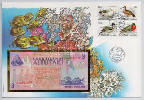 Cook-szigetek 1992. 3$ borítékban, alkalmi bélyegzésekkel T:I Cook Islands 1992. 3 Dollars in envelope, with stamps C:UNC