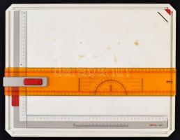 Rotring rapid rajztábla vonalzójával, eredeti dobozában, 52x39,5 cm