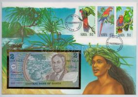 Szamoa 1990. 2T borítékban, alkalmi bélyegzésekkel T:I Samoa 1990. 2 Tala in envelope with stamps C:UNC