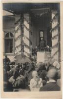1925 Nagykáta, Dr. Ravasz László református püspök lélekemelő beszéde. Szélessy Imre photo