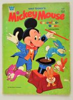 cca 1968 Walt Disney Mickey Mouse kifestőkönyv, Whitman Book, angol nyelven, használatlan, kopottas borítóval / Walt Disney Mickey Mouse Coloring Book, unused, slightly worn cover