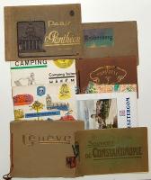 11 db régi és modern magyar és küldöldi térkép, utazási prospektus, képes füzet