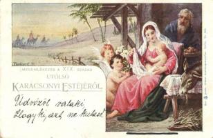 17 db régi vallásos témájú motívumlap, több litho / 17 pre-1945 religion-themed motive cards, some l...