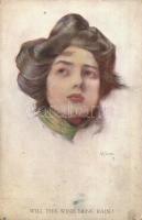 32 db régi hölgyek motívumlap, közte litho / 32 pre-1945 ladies motive cards, among them lithos