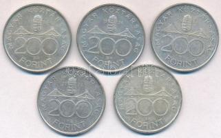 1994. 200Ft Ag "Deák" (5x) T:2