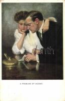 70 db régi művészlap, közte litho / 70 pre-1945 art postcards, among them lithos