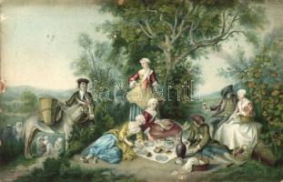 70 db régi művészlap, közte litho / 70 pre-1945 art postcards, among them lithos