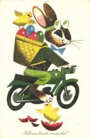 57 db modern üdvözlőlap (sok húsvét és karácsony) / 57 modern Hungarian greeting cards (many Easter ...