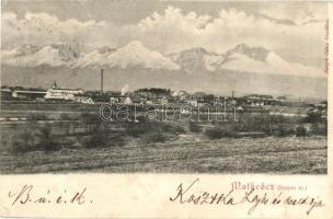 Mateóc, Matzdorf, Matejovce; látkép gyárral. Bergh Géza kiadása / panorama view with factory (Rb)