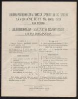 1919 A Lubló-Podolin-Gnézdai Takarékpénztár Részvénytársaság 1919. évi zárszámadása két nyelven, postán elküldve