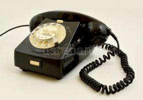 Retro fekete (Mechanikai Művek) telefon, 23×20 cm