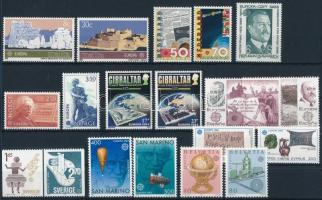 1983-1984 Europa CEPT motívum 9 klf sor + 1 db önálló érték, 1983-1984 Europa CEPT 9 sets + 1 stamp