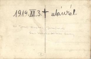 1919 Budapest VIII. Józsefváros, Szent József templom. A harangszentelés emlékfényképe karácsony más...