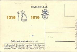 1912 Budapest XIV. Rózsafüzér királynéja templom építése. Herbst műnyomása, floral (EK)