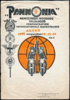 1985 9. Pannónia nemzetközi motoros találkozó, plakát, 29×20,5 cm
