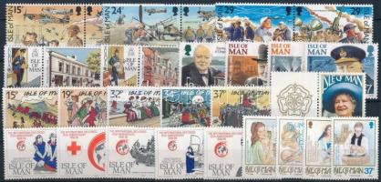 1989-1990 29 diff stamps, 1989-1990 29 db klf bélyeg, közte teljes sorok és összefüggések