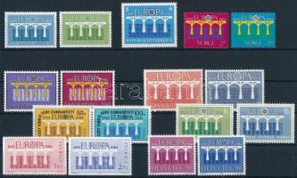Europa CEPT motívum 7 klf sor + 2 db önálló érték, Europa CEPT 7 sets + 2 stamps