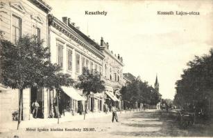 Keszthely, Kossuth Lajos utca, üzletek. Mérei Ignác kiadása