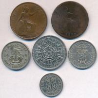 Nagy-Britannia 1892-1965. 6db-os vegyes fémpénz tétel közte 1916. 1p Br "V. György" T:2-3
...